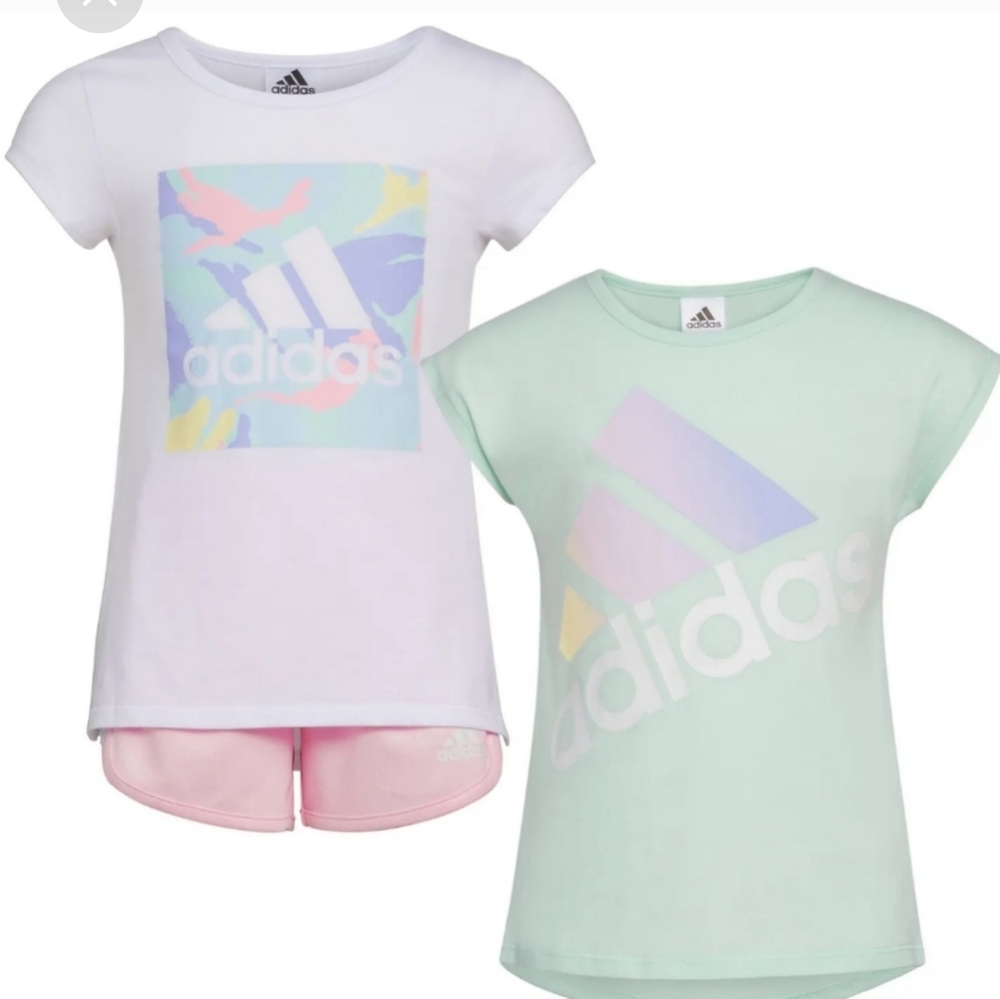 Adidas Girls' 3-Piece Set shirts short